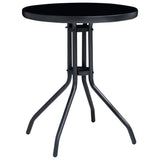 3 Piece Bistro Set Black and Anthracite - Front View