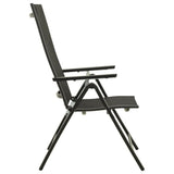 3 Piece Bistro Set Black and Anthracite - Rear View