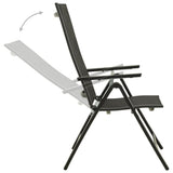 3 Piece Bistro Set Black and Anthracite - Low Angle