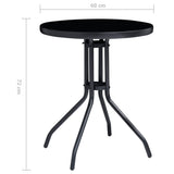 3 Piece Bistro Set Black and Anthracite - Extra Image