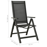 3 Piece Bistro Set Black and Anthracite - Extra Image