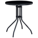 3 Piece Bistro Set Black and Anthracite - Front View