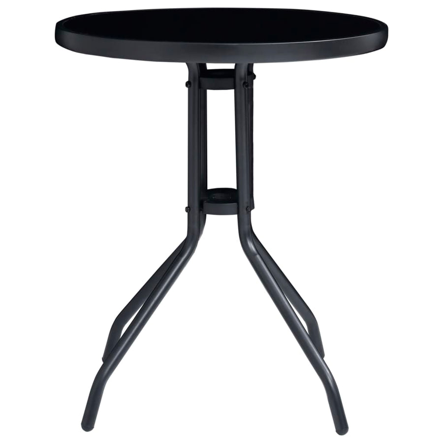 3 Piece Bistro Set Black and Anthracite