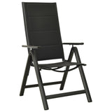 3 Piece Bistro Set Black and Anthracite - Top-Down View
