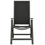 3 Piece Bistro Set Black and Anthracite - 45-Degree Angle