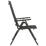 3 Piece Bistro Set Black and Anthracite - Rear View