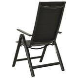 3 Piece Bistro Set Black and Anthracite - Close-Up Angle