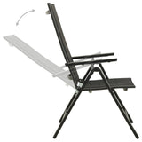 3 Piece Bistro Set Black and Anthracite - Low Angle