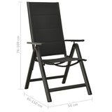 3 Piece Bistro Set Black and Anthracite - Extra Image