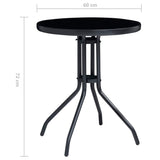 3 Piece Bistro Set Black and Anthracite - Extra Image