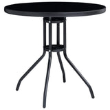 5 Piece Garden Dining Set Aluminium and Textilene Black - Low Angle