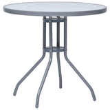 5 Piece Garden Dining Set Aluminium and Textilene Silver - Extra Image