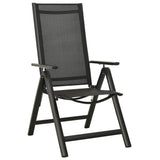 5 Piece Bistro Set Black and Anthracite - Top-Down View