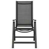 5 Piece Bistro Set Black and Anthracite - 45-Degree Angle