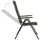5 Piece Bistro Set Black and Anthracite - Low Angle