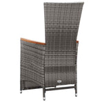 7 Piece Garden Dining Set Poly Rattan Grey