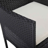 5 Piece Garden Dining Set Black