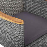 5 Piece Garden Dining Set Grey