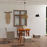5 Piece Garden Dining Set Beige