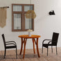 3 Piece Garden Dining Set Black