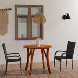 3 Piece Garden Dining Set Grey