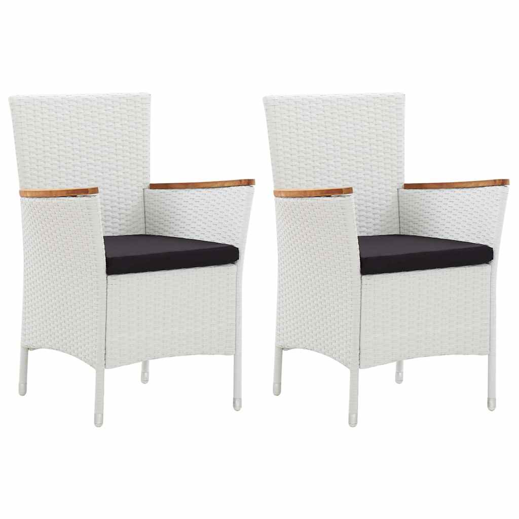 3 Piece Garden Dining Set White