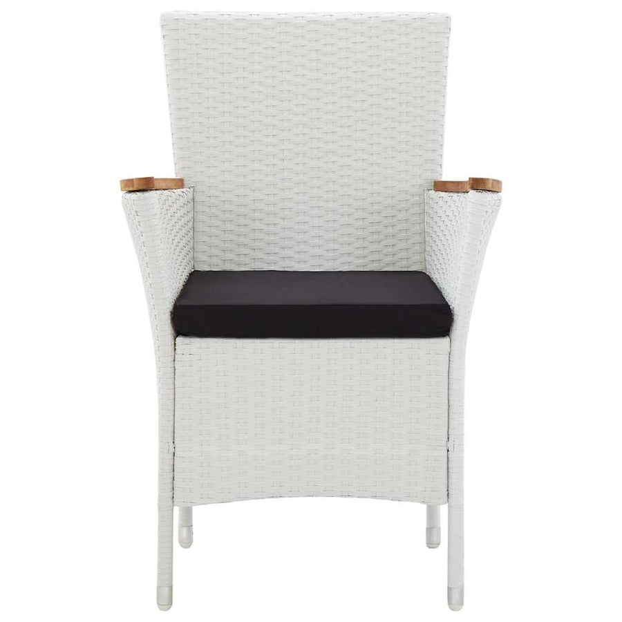 3 Piece Garden Dining Set White