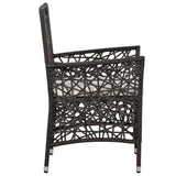 5 Piece Garden Dining Set Brown