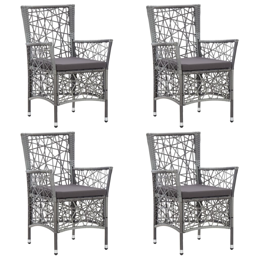 5 Piece Garden Dining Set Grey