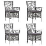 5 Piece Garden Dining Set Grey