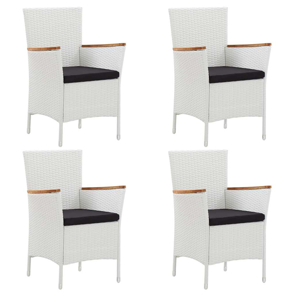 5 Piece Garden Dining Set White