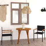 3 Piece Garden Dining Set Black