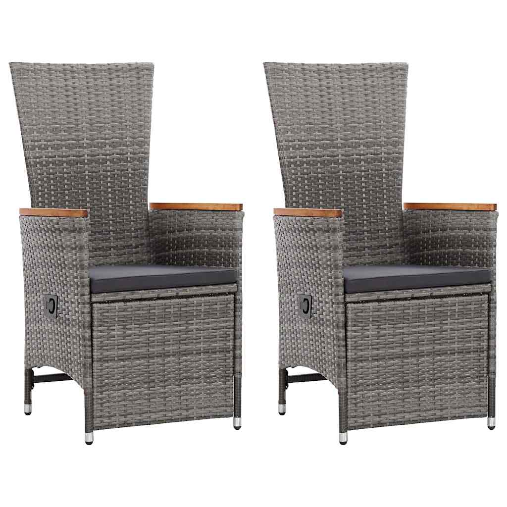3 Piece Garden Dining Set Grey