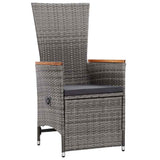 3 Piece Garden Dining Set Grey