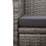 3 Piece Garden Dining Set Grey - Extra Image