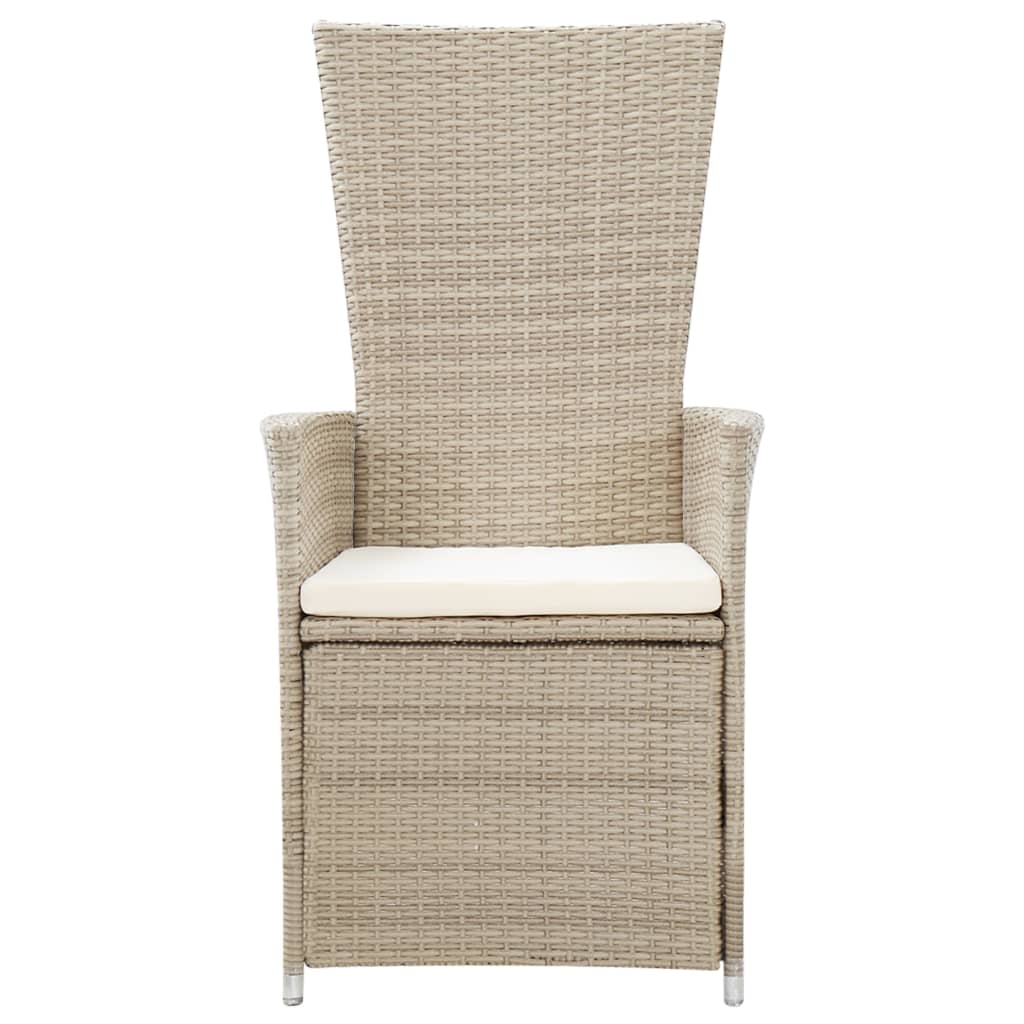 3 Piece Garden Dining Set Beige