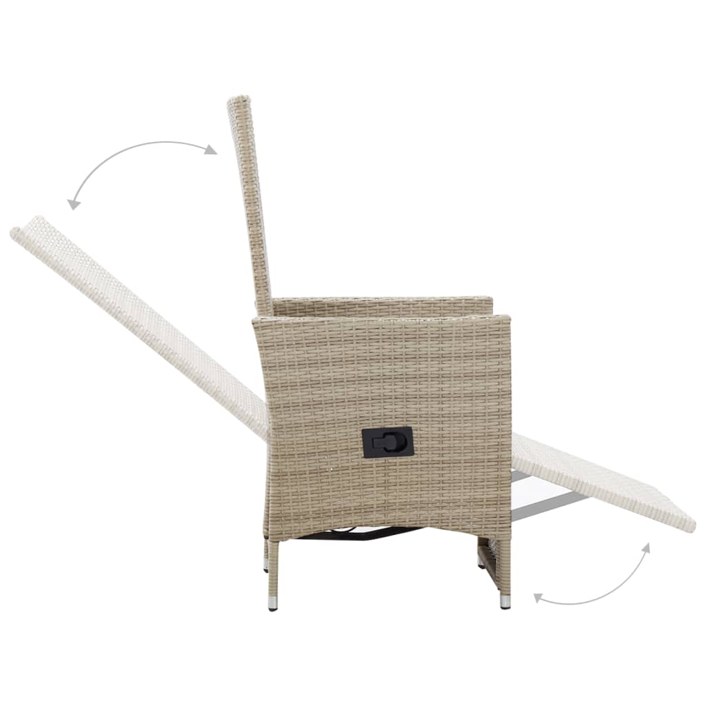 3 Piece Garden Dining Set Beige