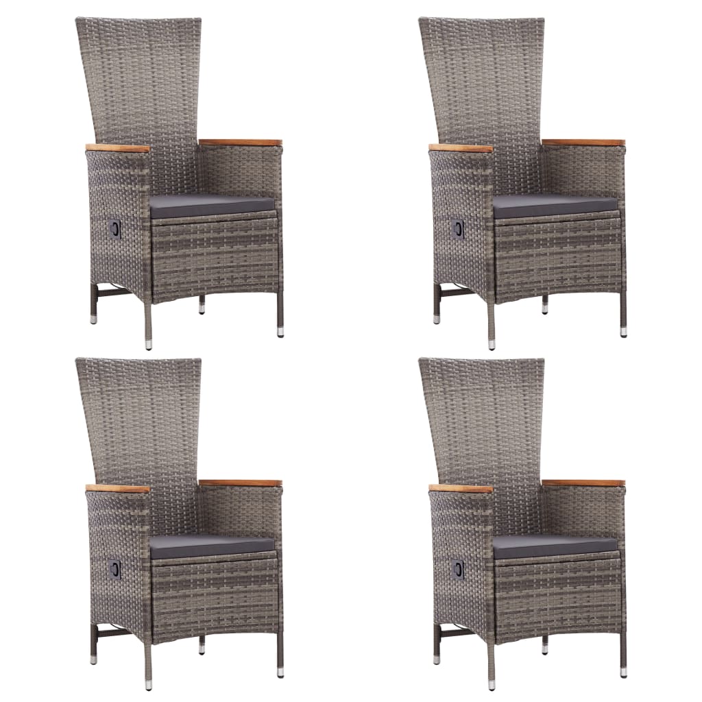 5 Piece Garden Dining Set Grey