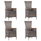 5 Piece Garden Dining Set Grey