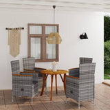 5 Piece Garden Dining Set Grey