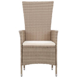 5 Piece Garden Dining Set Beige - 45-Degree Angle
