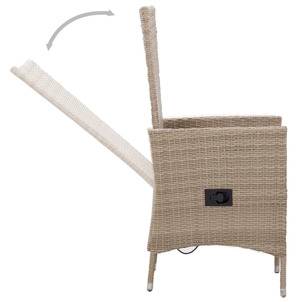 5 Piece Garden Dining Set Beige