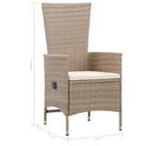 5 Piece Garden Dining Set Beige - Extra Image