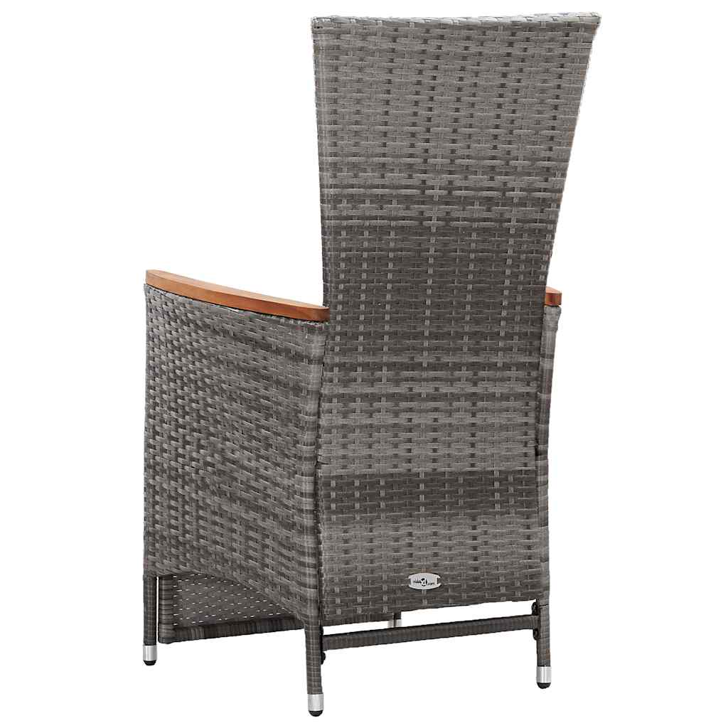 5 Piece Garden Dining Set Grey