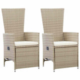 5 Piece Garden Dining Set Beige - Low Angle