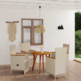 5 Piece Garden Dining Set Beige