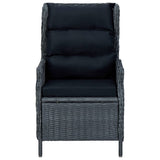 3 Piece Garden Dining Set Dark Grey - Top-Down View