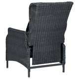 3 Piece Garden Dining Set Dark Grey - 45-Degree Angle