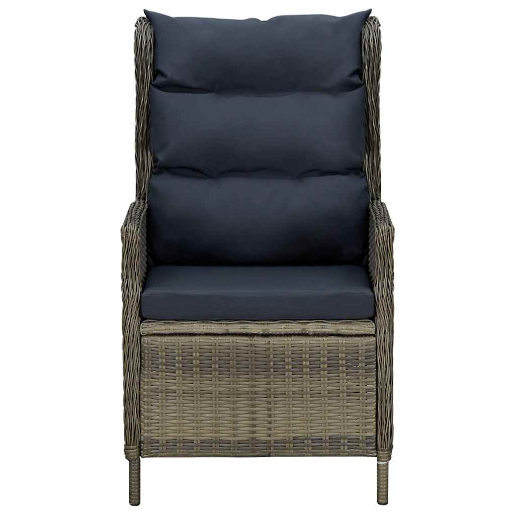 3 Piece Garden Dining Set Dark Brown