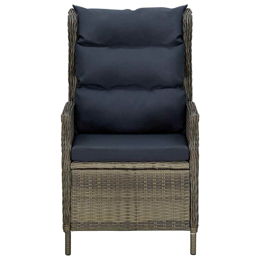 3 Piece Garden Dining Set Dark Brown
